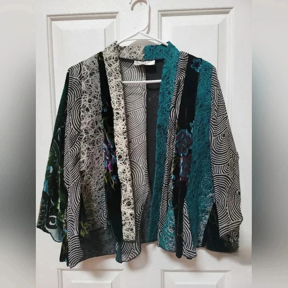 Sterling Styles Artsilk Made In India Blazer One Size Fits Most - Picture 1 of 5